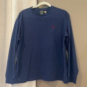 Polo Ralph Lauren Blue Crewneck Long Sleeve T-shirt, Size Small